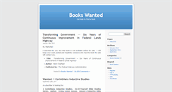 Desktop Screenshot of bookswanted.bookdealers.biz